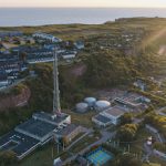 Sonnenuntergang über der Klima-Friedens-Insel Helgoland.