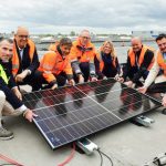 Ein Teil des 80.000 Quadratmetern Solardachs auf dem Logistikzentrum C 3 in Bremen.