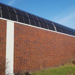 Solaranlage der Berliner Stadtwerke auf der John-F.-Kennedy-Schule in Zehlendorf.