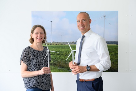 Projektleiterin Melanie Wilbrand und Sebastian Jurczyk