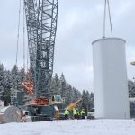 Turmmontage im Windpark Simmerath-Lammerdorf.