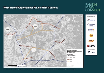 Ab 2028 soll die Region Frankfurt/Rhein-Main mit klimaneutralem Wasserstoff versorgt werden.