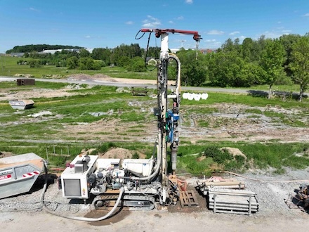 Probebohrung für das Sondenfeld