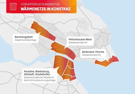 Die Grafik zeigt alle prioritär geplanten Wärmeverbünde.