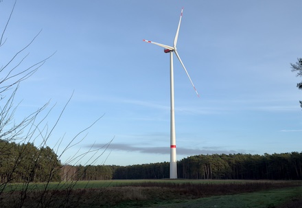 Der Windpark Görzig umfasst drei Nordex-Windenergieanlagen des Typs N149 mit einer Gesamtleistung von 13