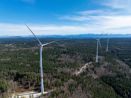 Bürgerwindpark Fuchstal Gemeindewald.