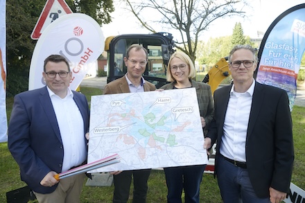 Vorstellung der neuen Glasfaser-Ausbaugebiete in Osnabrück.