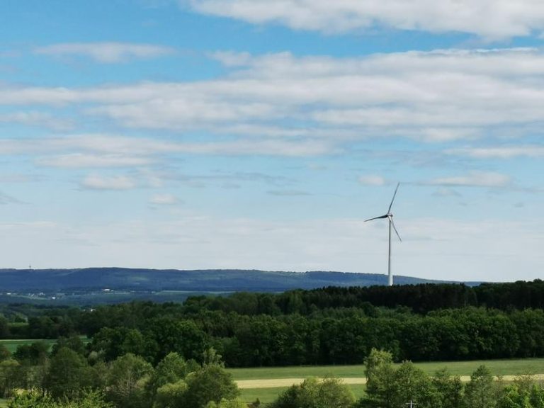 Windrad mit Blick auf den Soonwald© Doris Becker