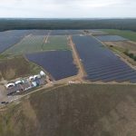 Luftbild vom Solarpark Petershagen