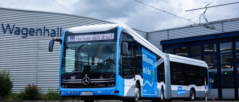 Elektrobus der Stadtwerke Ulm/Neu-Ulm.